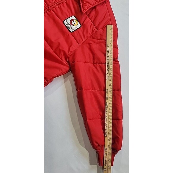 Vintage Red Puffer Jacket Detroit Diesel Allison Cap'n Jac Men's Size Large - Picture 16 of 16